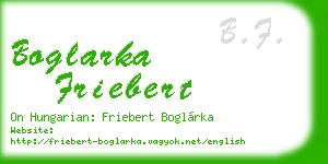 boglarka friebert business card